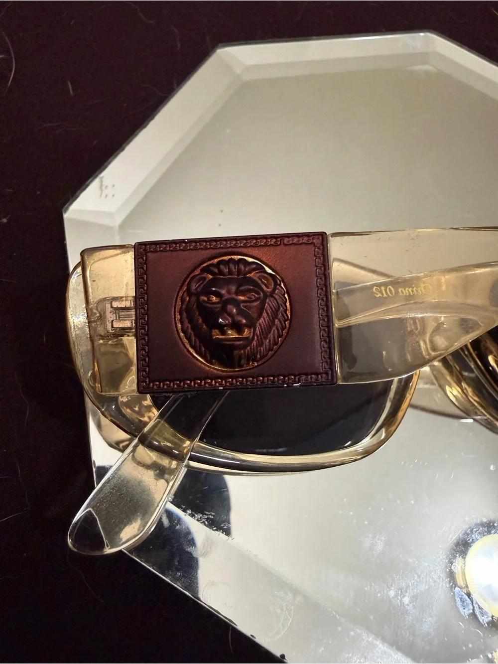 Versace Emblem Sunglass Temple Accent - Dark Brown